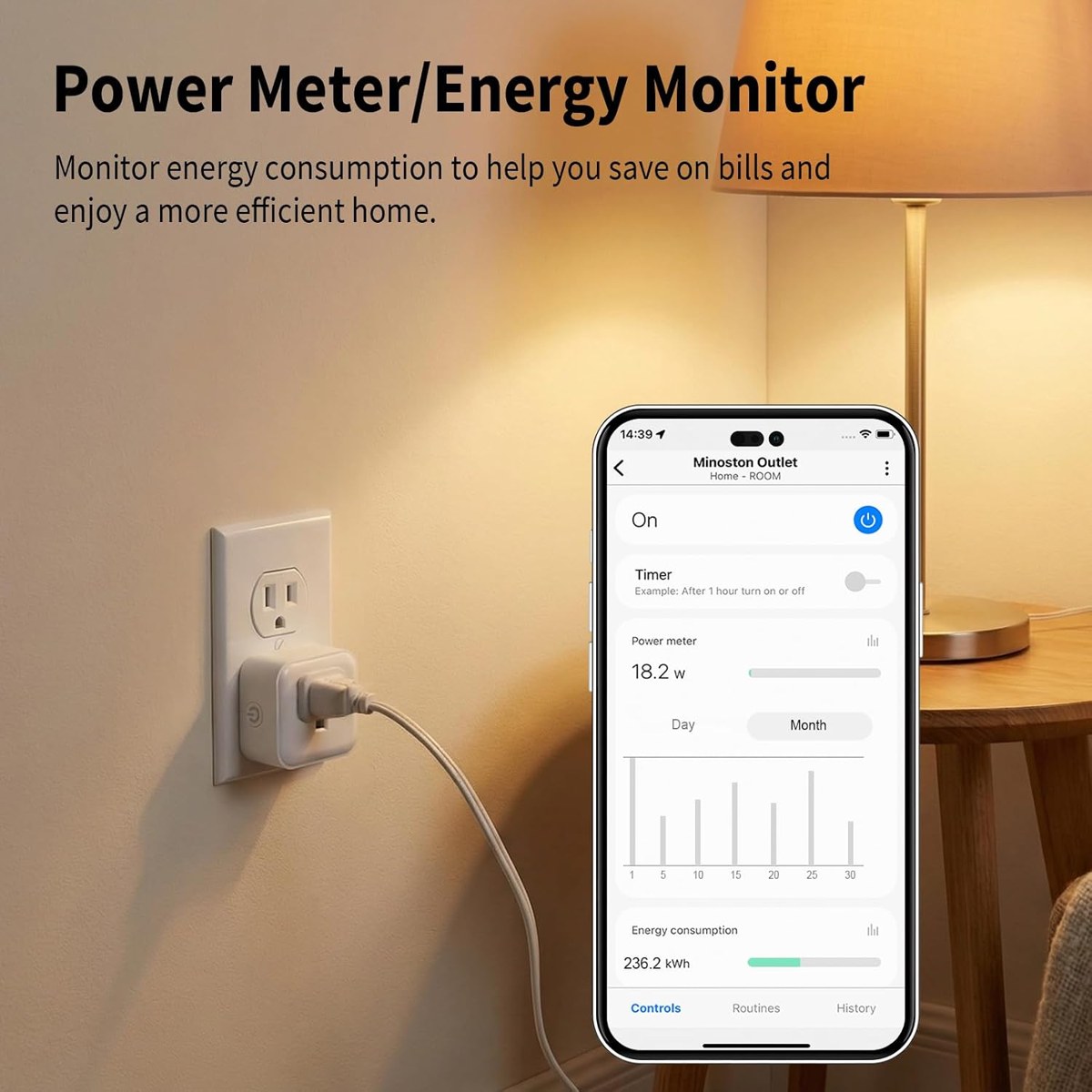 Minoston Z-Wave Plug with Energy Monitor (800 Series) — view 4