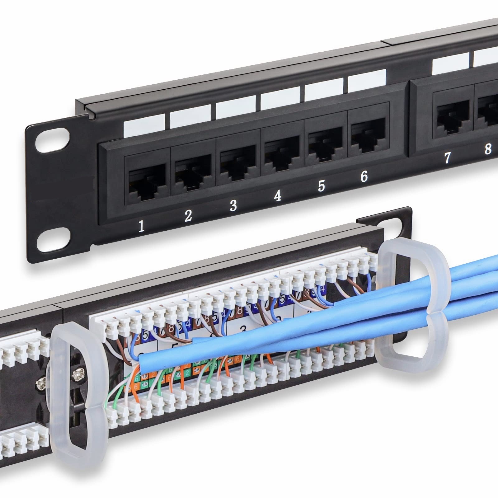 24-port Cat6 Patch Panel, 1U