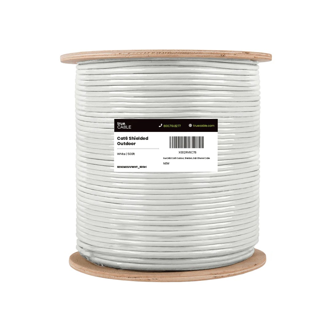 Cat6 Exterior Cable - White (1000ft Spool)