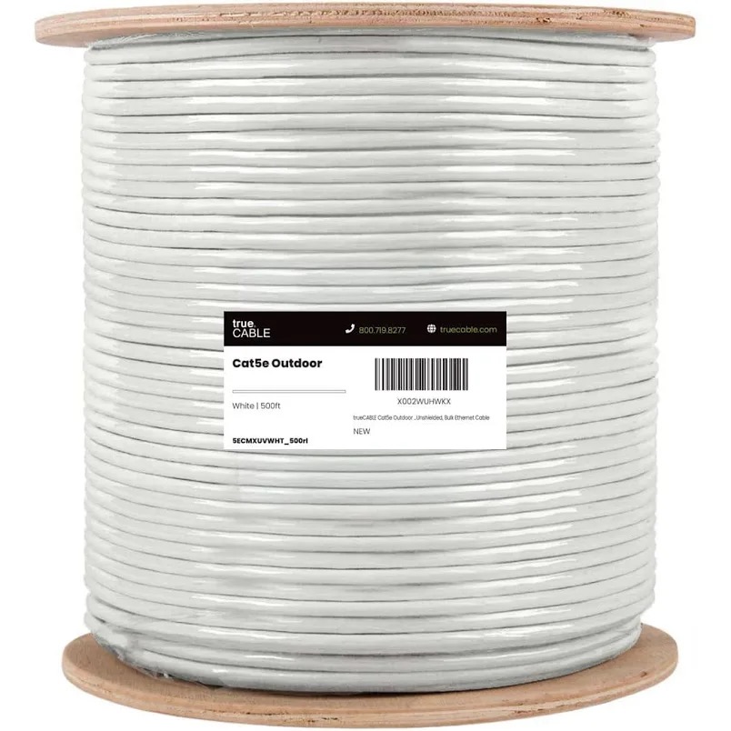 Cat5e Riser Ethernet Cable - White (Per Ft)